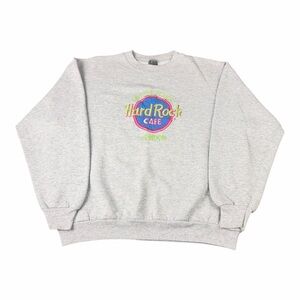 Vintage Hard Rock Cafe London Neon Crewneck Sweatshirt Bootleg Size Large L USA